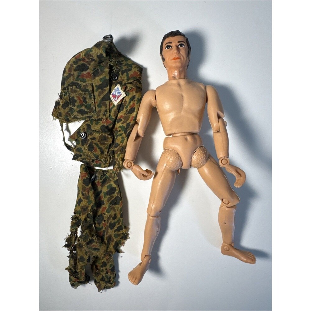 Vintage 1971 Mego Action Jackson Figure 8" Nude Loose Body Type 1 mcmlxxi